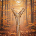 Hardwood Capped Antler Mounted On A Hazel Shaft, Thumb Stick.