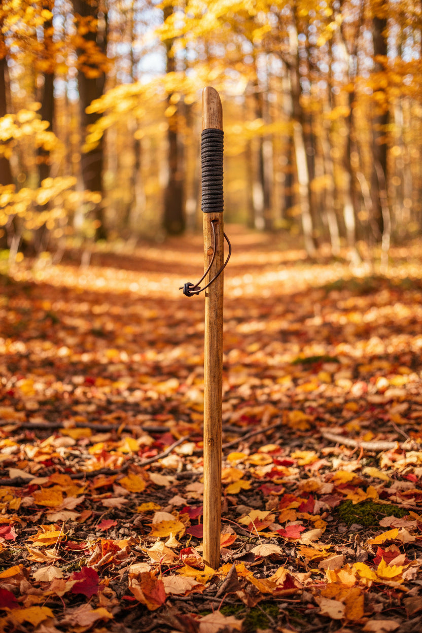 Hazel Hiking Stick With Mottled Shaft.