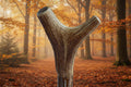 Two Pointed Antler Mounted On A Hazel Shaft, Thumb Stick.