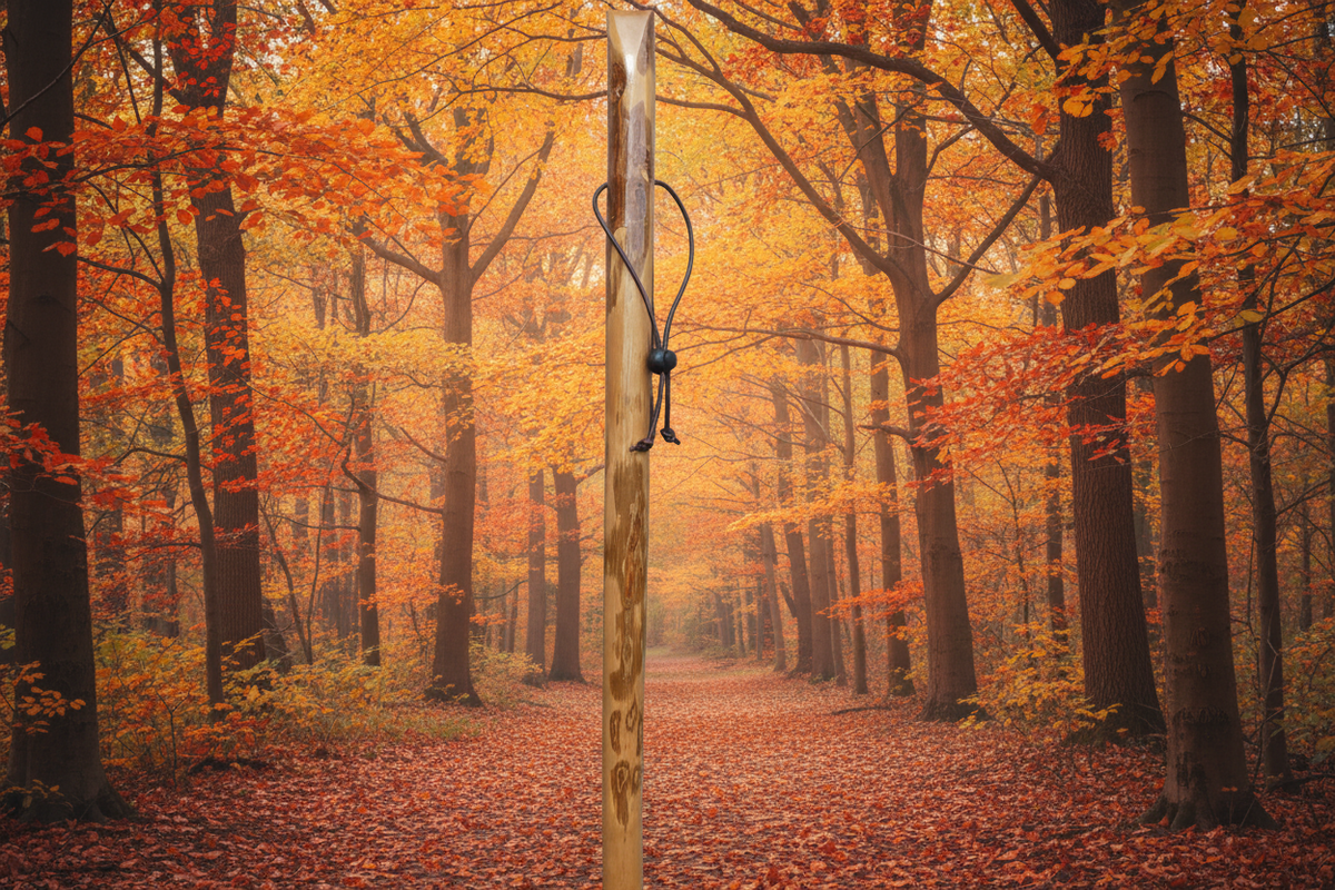 Hazel Hiking Stick With Mottled Shaft.