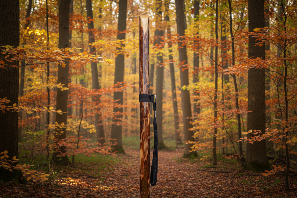Hazel Hiking Stick With Mottled Shaft.